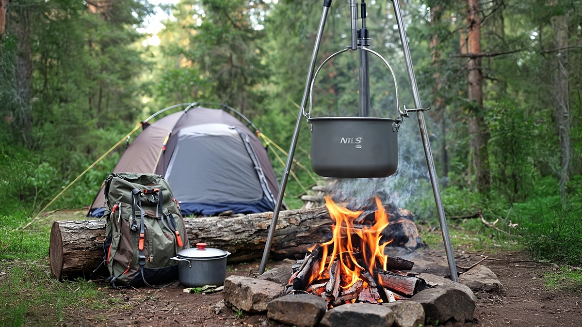 NILS Garnek turystyczny z pokrywką NILS Garnek turystyczny z pokrywką